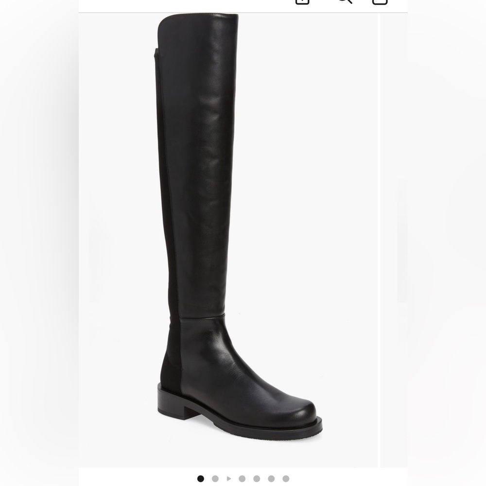 Black Over-the-Knee Leather Boots